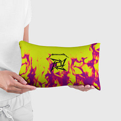 Подушка-антистресс Металлика огненный стиль бенд, цвет: 3D-принт — фото 2