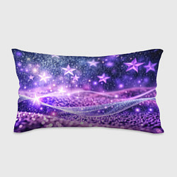 Подушка-антистресс Абстрактные звезды в фиолетовых искрах
