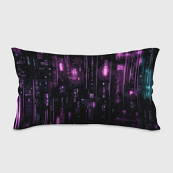 Подушка-антистресс Киберпанк светящиеся фиолетовые элементы