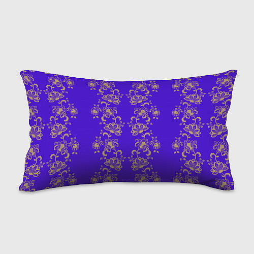 Подушка-антистресс Контурные цветы на фиолетовом фоне / 3D-принт – фото 2