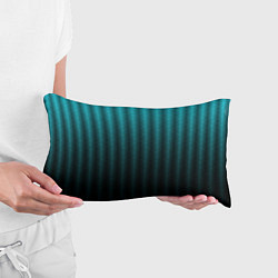 Подушка-антистресс Градиент полосатый чёрно-бирюзовый, цвет: 3D-принт — фото 2