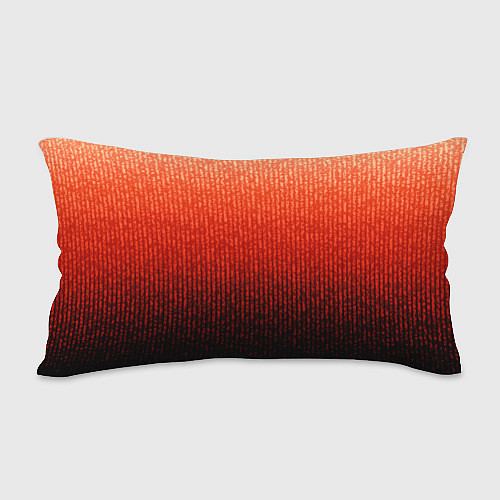 Подушка-антистресс Полосатый градиент оранжево-красный в чёрный / 3D-принт – фото 2