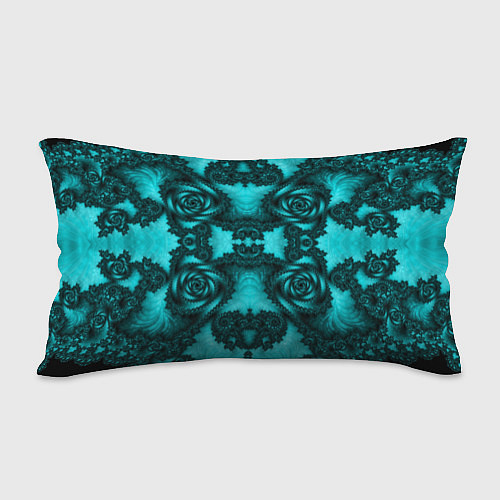 Подушка-антистресс Узорные бирюзовые фракталы / 3D-принт – фото 2