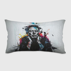 Подушка-антистресс Илон Маск граффити портрет на серой стене, цвет: 3D-принт