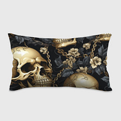 Подушка-антистресс Золотые черепа с цепями
