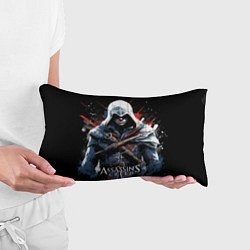 Подушка-антистресс Assassins creed мазки красок, цвет: 3D-принт — фото 2