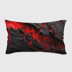 Подушка-антистресс Красные разломы черных камней