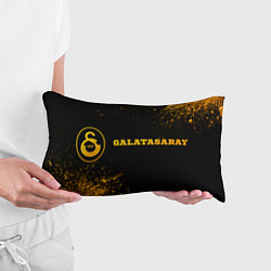 Подушка-антистресс Galatasaray - gold gradient по-горизонтали, цвет: 3D-принт — фото 2