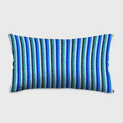 Подушка-антистресс Сине-бирюзовый полосатый, цвет: 3D-принт