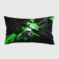 Подушка-антистресс Green dark abstract geometry style