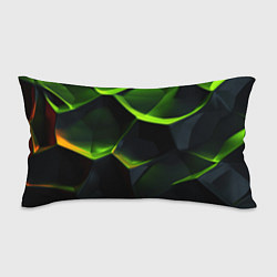 Подушка-антистресс Green neon abstract geometry, цвет: 3D-принт