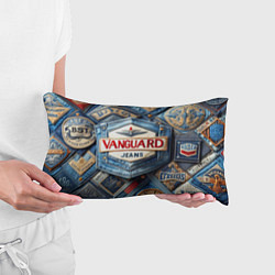 Подушка-антистресс Vanguard denim patchwork - ai art, цвет: 3D-принт — фото 2