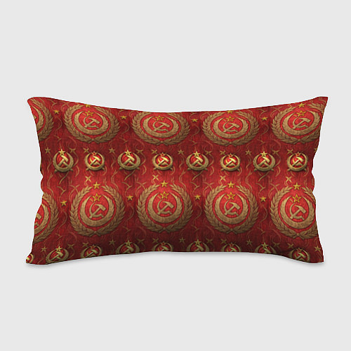 Подушка-антистресс День Победы золотой текст на красном фоне СССР / 3D-принт – фото 2