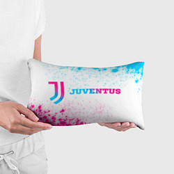 Подушка-антистресс Juventus neon gradient style по-горизонтали, цвет: 3D-принт — фото 2