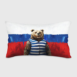 Подушка-антистресс Медведь и флаг России, цвет: 3D-принт