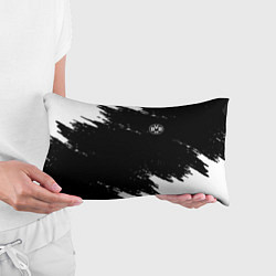 Подушка-антистресс Borussia краски чёрно белый, цвет: 3D-принт — фото 2