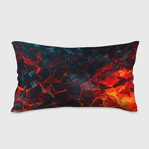 Подушка-антистресс Темная абстракция с разломом красных плит / 3D-принт – фото 2
