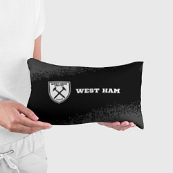 Подушка-антистресс West Ham sport на темном фоне по-горизонтали, цвет: 3D-принт — фото 2