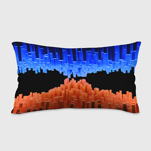 Подушка-антистресс Стягивающиеся в центре синие и оранжевые блоки / 3D-принт – фото 2