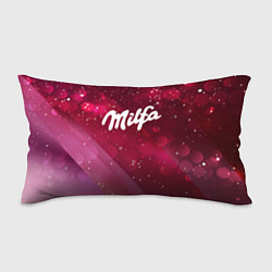 Подушка-антистресс Milfa надпись в стиле шоколадки Milka, цвет: 3D-принт
