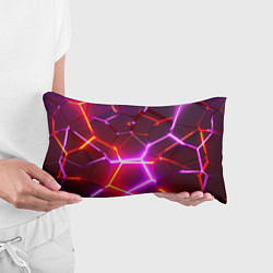 Подушка-антистресс Красные плиты с фиолетовым свечением, цвет: 3D-принт — фото 2