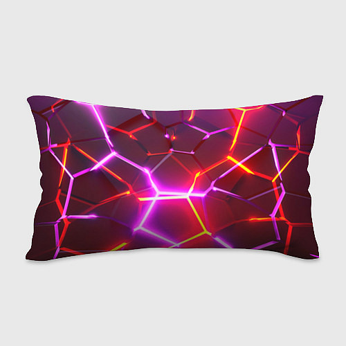 Подушка-антистресс Красные плиты с фиолетовым свечением / 3D-принт – фото 2