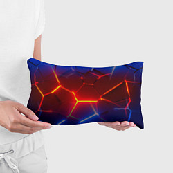 Подушка-антистресс Светящиеся лавой неоновые плиты в разломе, цвет: 3D-принт — фото 2