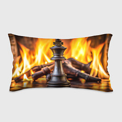Подушка-антистресс Шахматы - король на фоне огня