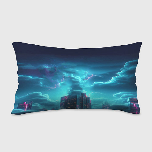 Подушка-антистресс Пикадзила на крыше небоскрёба - неоновое свечение: / 3D-принт – фото 2