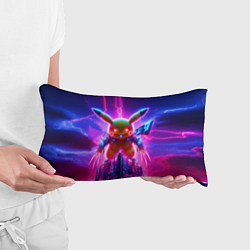 Подушка-антистресс Neon horror - cyber Pikachu, цвет: 3D-принт — фото 2