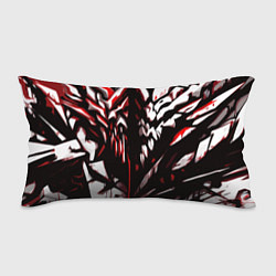 Подушка-антистресс White and red abstraction on a black background, цвет: 3D-принт