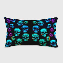 Подушка-антистресс Neon skulls - ai art pattern