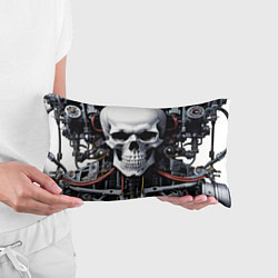 Подушка-антистресс Cyber skull - ai art, цвет: 3D-принт — фото 2