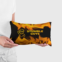 Подушка-антистресс Stumble Guys - gold gradient по-горизонтали, цвет: 3D-принт — фото 2