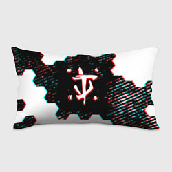 Подушка-антистресс Doom hexagon glitch color, цвет: 3D-принт