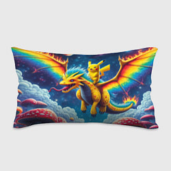 Подушка-антистресс Pikachu on a fabulous dragon - neon glow