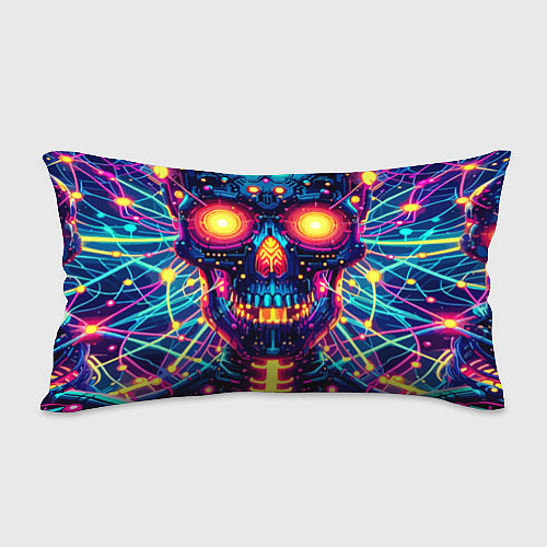 Подушка-антистресс Neon skull - ai art fantasy / 3D-принт – фото 2