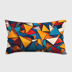 Подушка-антистресс Разноцветные треугольники, цвет: 3D-принт
