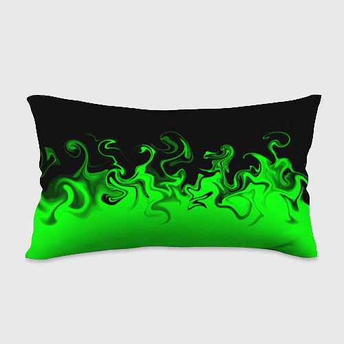 Подушка-антистресс Абстрактный зеленый огонь / 3D-принт – фото 2
