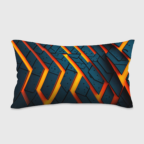 Подушка-антистресс Металлическая броня и оранжевое свечение / 3D-принт – фото 2
