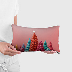 Подушка-антистресс Новогодние ели, цвет: 3D-принт — фото 2