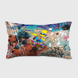 Подушка-антистресс Bart Simpson on a skateboard - graffiti, цвет: 3D-принт