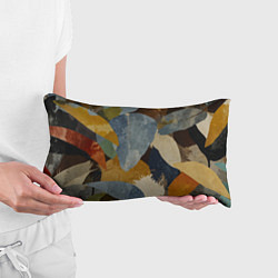 Подушка-антистресс Акварельные листья абстракция, цвет: 3D-принт — фото 2