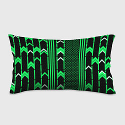 Подушка-антистресс Зелёные обои на чёрном фоне, цвет: 3D-принт