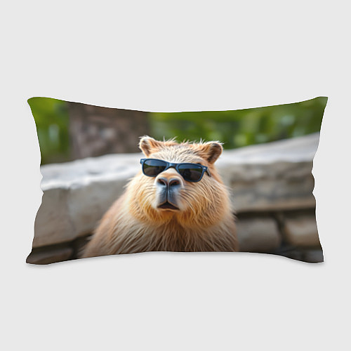 Подушка-антистресс Модная капибара в темных очках / 3D-принт – фото 2