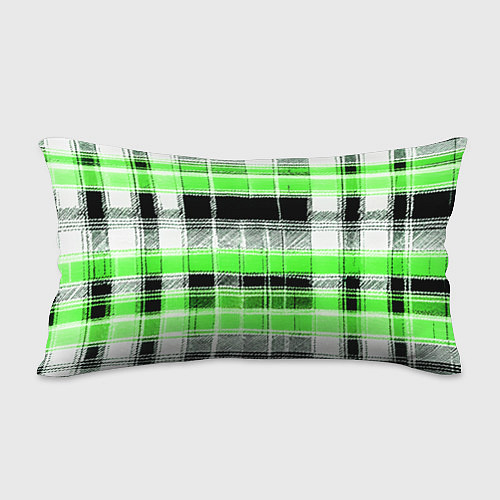 Подушка-антистресс Белые полосы на чёрно-зелёном фоне / 3D-принт – фото 2