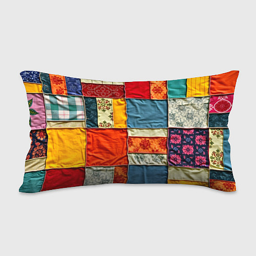 Подушка-антистресс Пэчворк из ярких тканей / 3D-принт – фото 2