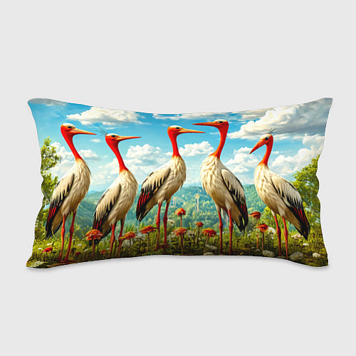 Подушка-антистресс Аисты в горах / 3D-принт – фото 2