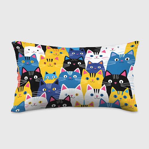 Подушка-антистресс Много цветных котиков / 3D-принт – фото 2