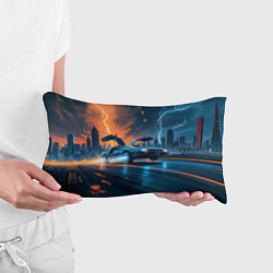Подушка-антистресс Автомобиль и ночные молнии, цвет: 3D-принт — фото 2